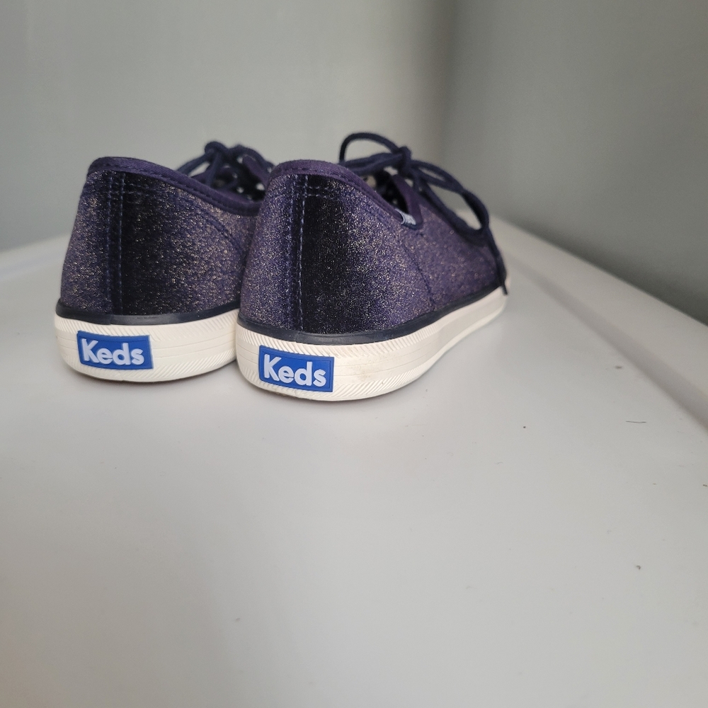 Navy Velour Keds - image 5